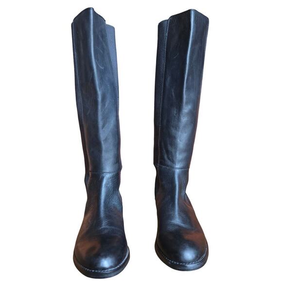 NEW Franco Sarto Women Black Leather Tahini Knee High Riding Boot 9.5 Equestrian - Picture 3 of 12